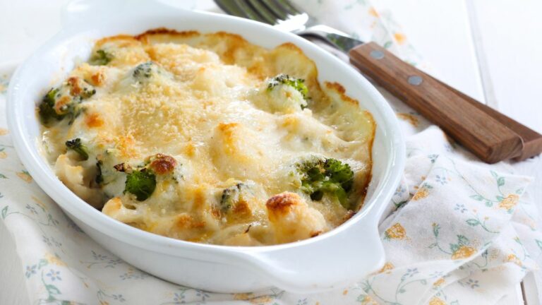 Brócolis gratinado fit!