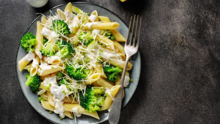 Macarrão com brócolis fit!