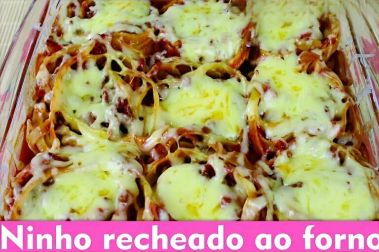 Macarrão Assado com Recheio de Carne Moída