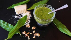 Abobrinha com molho pesto!